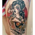 Pirate lady tattoo by Odrëy #Odrëy #illustrative #newschool #neotraditional #lady #pirate