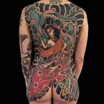 Japanese Back Tattoo by Andy Canino #japanese #traditional #boldwillhold #bigtraditional #oldschool #AndyCanino