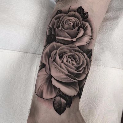 Mandala rose tattoo by Timur Lysenko