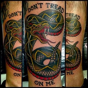 Rattlesnake Tattoo by Erik Schmidt #rattlesnake #snake #traditional #ErikSchmidt