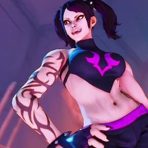 Gothic Juri mod with piercings and tattoos for Street Fighter V. #goth #Juri #mod #piercings  #tattoos #StreetFighterV
