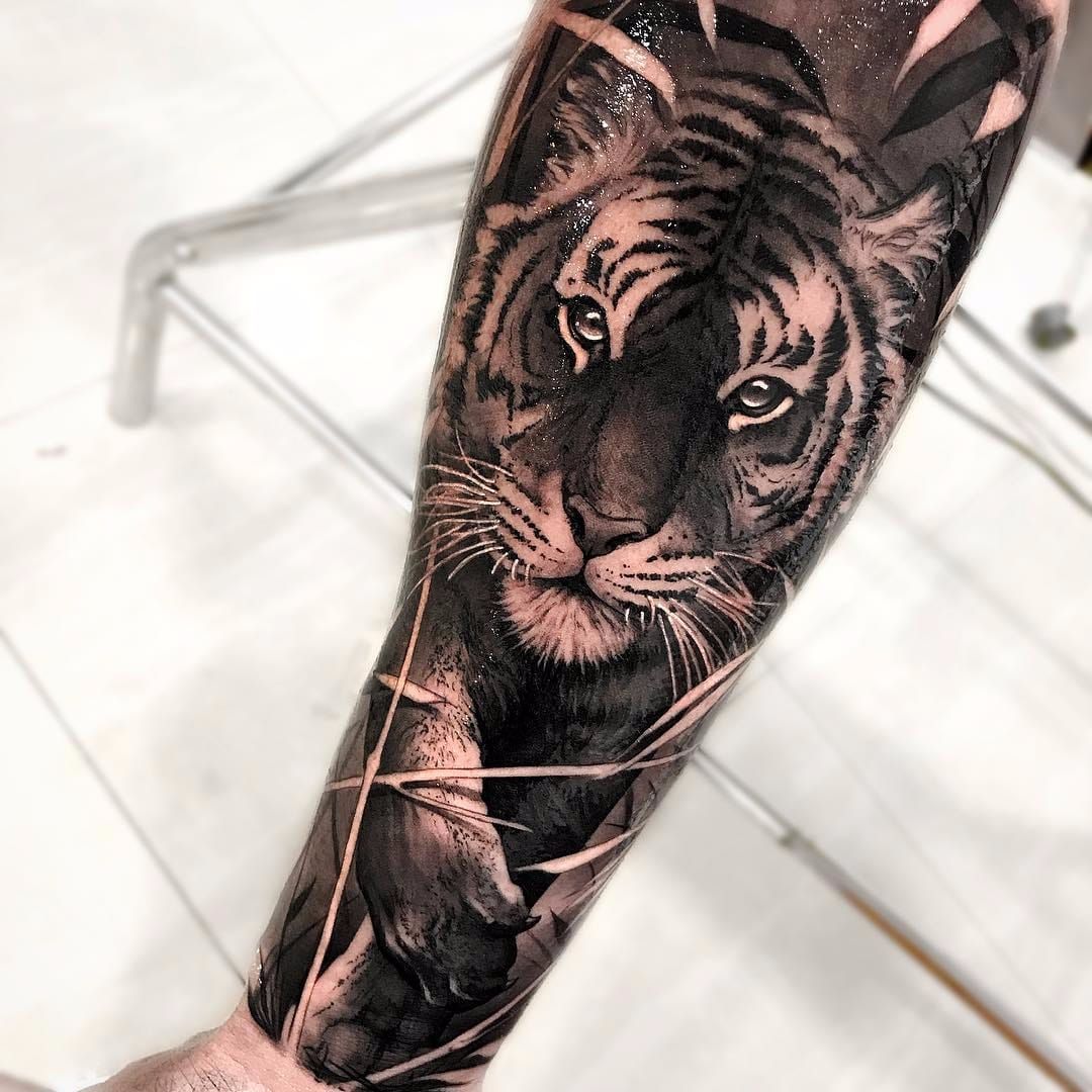 Realistic Tiger Tattoo Idea