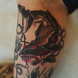 Tatuaje de tiburón por Jesper Jørgensen