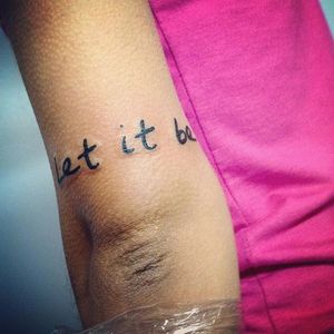 Let It Be (via IG—cris_diasss) #PlayItAgain #LyricTattoo #MusicTattoo #TheBeatles #LetItBe