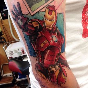 Iron Man tattoo by Bex Lowe. #marvel #superhero #ironman #comic #movie #tonystark