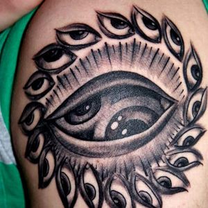 A black and grey version of the iconic third eye seen in the Aenima album. Photo from Tumblr by unknown artist #Tool #AlexGrey #progressivemetal #albumcover #aenima #thirdeye #blackandgrey