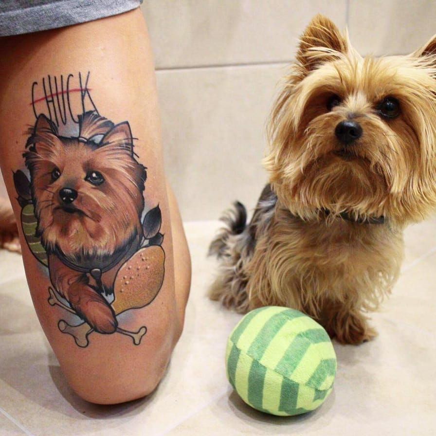 Yorkie  Small tattoos Tattoos for women Dog tattoos