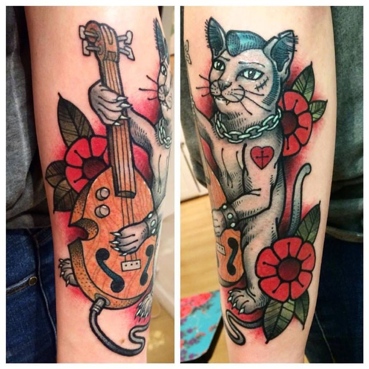 Tattoo uploaded by JenTheRipper • Cool Brian Setzer tribute tattoo 