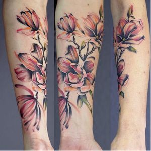 Tattoo By Julia Rehme #flowertattoo #JuliaRehme
