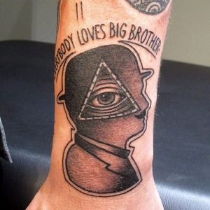 Everybody loves Big Brother... (via IG—frenchstyletattoos) #BigBrotherIsWatching #GeorgeOrwell #1984 #Dystopian #SciFi