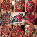 Rose Tattoos by Mario Desa #Rose #RoseTattoos #RedRose #TraditionalRose #OldSchoolRose #Roses #MarioDesa