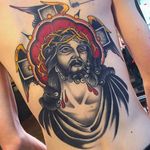Christ Tattoo by Herb Auerbach #traditional #colortraditional #HerbAuerbach
