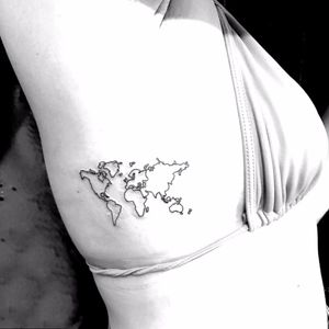 Tattoo por Rhay Farinna! #RhayFarinna #TatuadorasBrasileiras #TattooBr #SãoPaulo #map #mapa #fineline #delicate #linhafina #delicada #ArtFusion #ArtFusionConcept