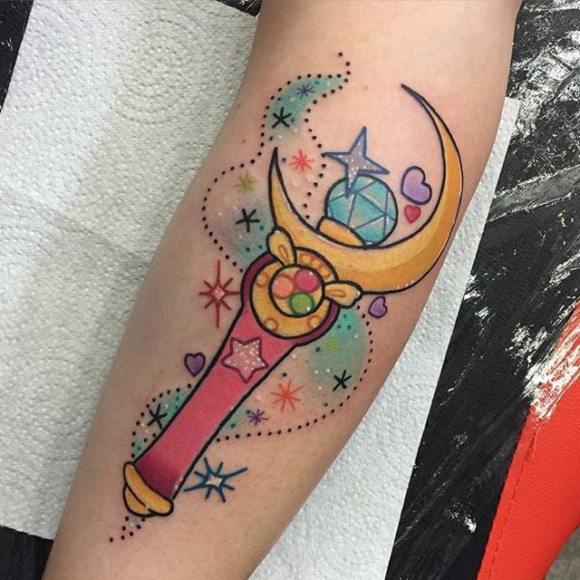 Sailor Moon on Instagram  Such a beautiful Moon Stick tattoo by  nikiinekotattoo