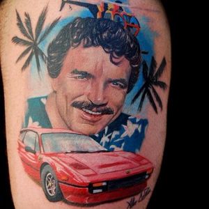 Magnum tattoo by Alex de Pase #AlexdePase #tomselleck #magnum