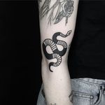 Serpent Tattoo by Russell Winter #serpent #serpenttattoo #blackwork #blackworktattoo #blackworktattoos #blackworkartists #blacktattooing #blackink #darktattoos #darkink #RussellWinter
