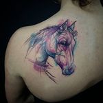 Horse Tattoo by Loreen2l #horse #horsetattoo #watercolorhorse #watercolor #watercolortattoo #sketch #sketchtattoo #watercolorsketch #sketchwatercolor #abstractwatercolor #Loreen2L