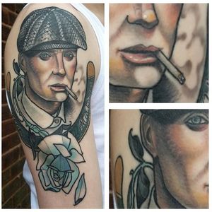 Tommy Shelby Tattoo by Chris Green #peakyblinders #tommyshelby #neotraditional #ChrisGreen