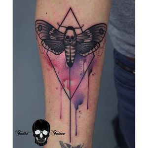Dotwork Moth Tattoo by Simona Borstnar #dotowrkmoth #moth #dotwork #SimonaBorstnar