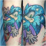 Sonic Tattoo by Joe Phillips #sonic #galaxy #space #cosmic #abstract #spaceage #JoePhillips