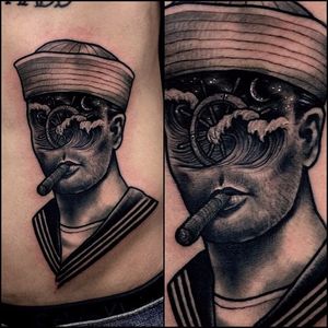 Tattoo by Varo #sailor #portrait #Varo