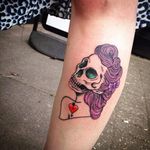 Tattoo by Liz Clements #LizClements #art #skull #heart #illustrative