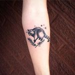 Everyone's favorite animal bandit. Raccoon tattoo by Morgan Alynn. #blackwork #linework #dotwork #MorganAlynn #raccoon #bandit