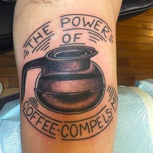 So compelling. By Matthew Simmons (via IG -- matthewxsimmons) #matthewsimmons #coffee #coffeepot #coffeetattoo #coffeepottattoo