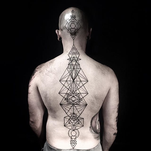 Tattoo uploaded by Stacie Mayer • Geometric shapes by Saskia. #blackwork #Saskia #geometric #shapes #linework #sacredgeometry • Tattoodo