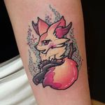 Braixen tattoo by Mewo Llama. #MewoLlama #pokemon #videogames #anime #kawaii #cute #fennecfox #fox