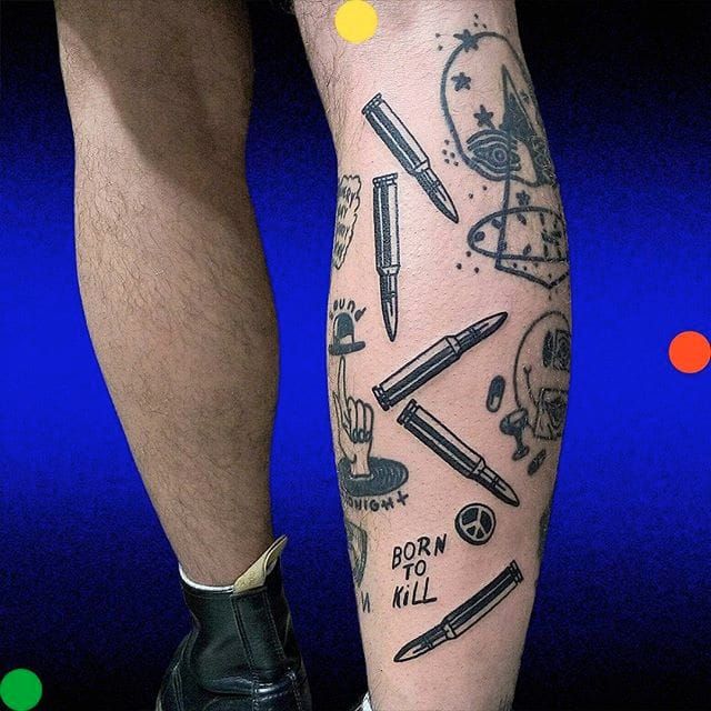 Tattoo uploaded by Xavier • Bullet tattoos by Roman Shcherbakov. #RomanShcherbakov #trippy #bullet #blackwork #btattooing #blckwrk • Tattoodo