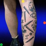 Bullet tattoos by Roman Shcherbakov. #RomanShcherbakov #trippy #bullet #blackwork #btattooing #blckwrk