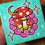 Mushroom art by Kelly McGrath #KellyMcGrath #art #painting #mushroom