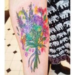 Watercolor flowers #watercolor #contemporarytattoos #JoanneBaker