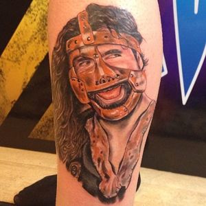 Mankind Tattoo by Kris Boyd #mankind #mankindtattoo #mickfoley #mickfoleytattoo #wwe #wwetattoo #wrestling #wrestlingtattoo #KrisBoyd