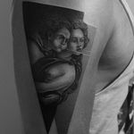 Creative Botticelli inspired tattoo by Dotyk #fineartists #Dotyk #botticelli #painter #painting #fineart #masterpiece #art #museum