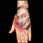 This Salvador Dali hand tattoo looks alive Photo from Luc Suter on Instagram #LucSuter #BlackDiamondTattoo #LosAngeles #blackworker #fineline #realistic #SalvadorDali