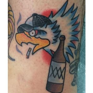 Eagle Head Tattoo by Jason Hendrix #EagleHead #EagleTattoo #TraditionalEagle #Traditional #JasonHendrix