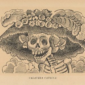 José Guadalupe Posada La Calavera Catrina, the etching that inspired others to take up the popular image. #DayoftheDead #etching #fineart #José GuadalupePosada #LaCatrina #Mexico