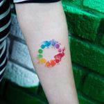 Rainbow colors tattoo by Joice Wang #JoiceWang #watercolor #graphic #nature #rainbow