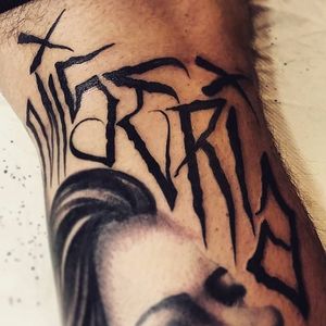 Lettering Tattoo by Web MC #lettering #script #chicano #classiclettering #WebMC