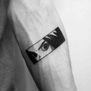 Manga tattoo by Denis Simonov. #DenisSimonov #DSMT #blackwork #aesthetic #manga #japanese