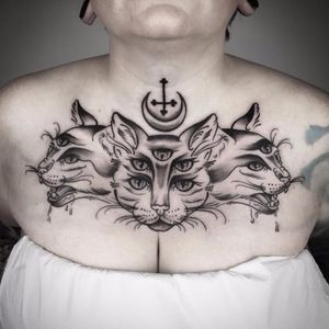 Hell cat by Ma Reeni #MaReeni #neotraditional #hellcat #cat