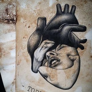 Gorgeous illustration by L'Andro Gynette #LAndroGynette #art #anatomicalheart