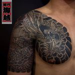Japanese Tattoo by Haewall #Japanesetattoo #DarkJapanese #DarkTattoos #BlackTattoos #Haewall