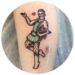 Happy birthday from one of Jamie August's big boy pinups (IG—bigboypinups). #bigboypinup #JamieAugust #traditional