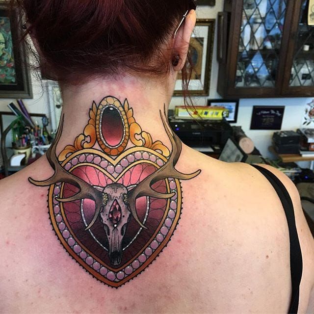 Tatuaje de calavera animal por Daryl Watson