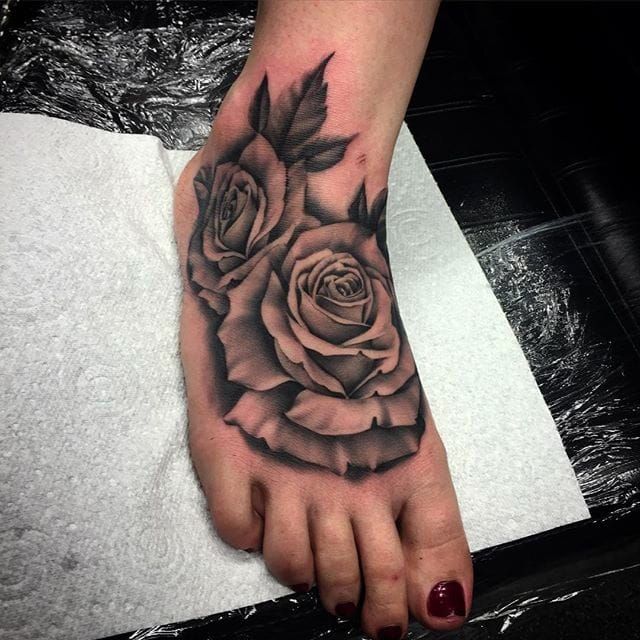 Black Rose Tattoo - “Cheeky” little under Butt tattoo for Rachel by Dan  👍🏻❤️💯