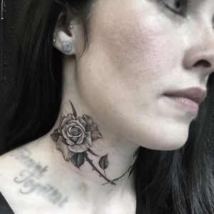 Rose Tattoo by Em Scott #rose #roses #blackandgreyrose #blackandgrey #blackandgray #fineline #finelinerose #EmScott