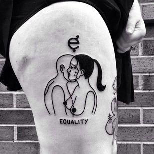Igualdad blackwork tattoo de Eterno #Eterno #blackwork #equality